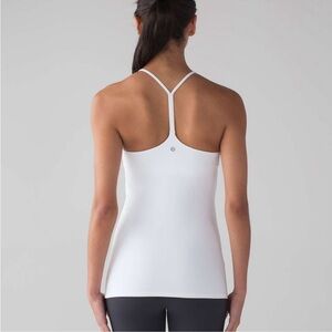 Lululemon White Sun Setter Tank Top Size 4